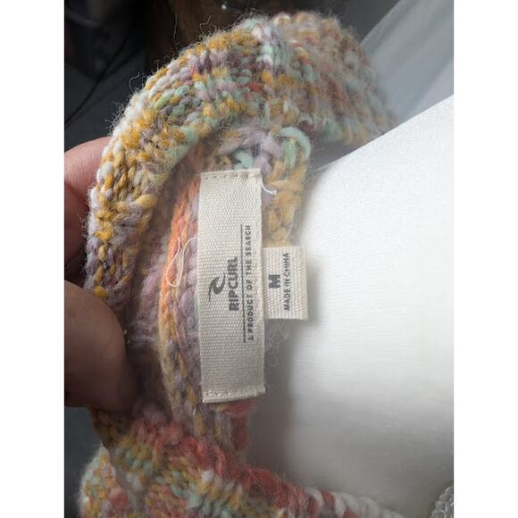 RIP CURL-Relaxed Wool Blend Sweater Cozy outdoors bohoChic beachy vacation - Picture 8 of 8